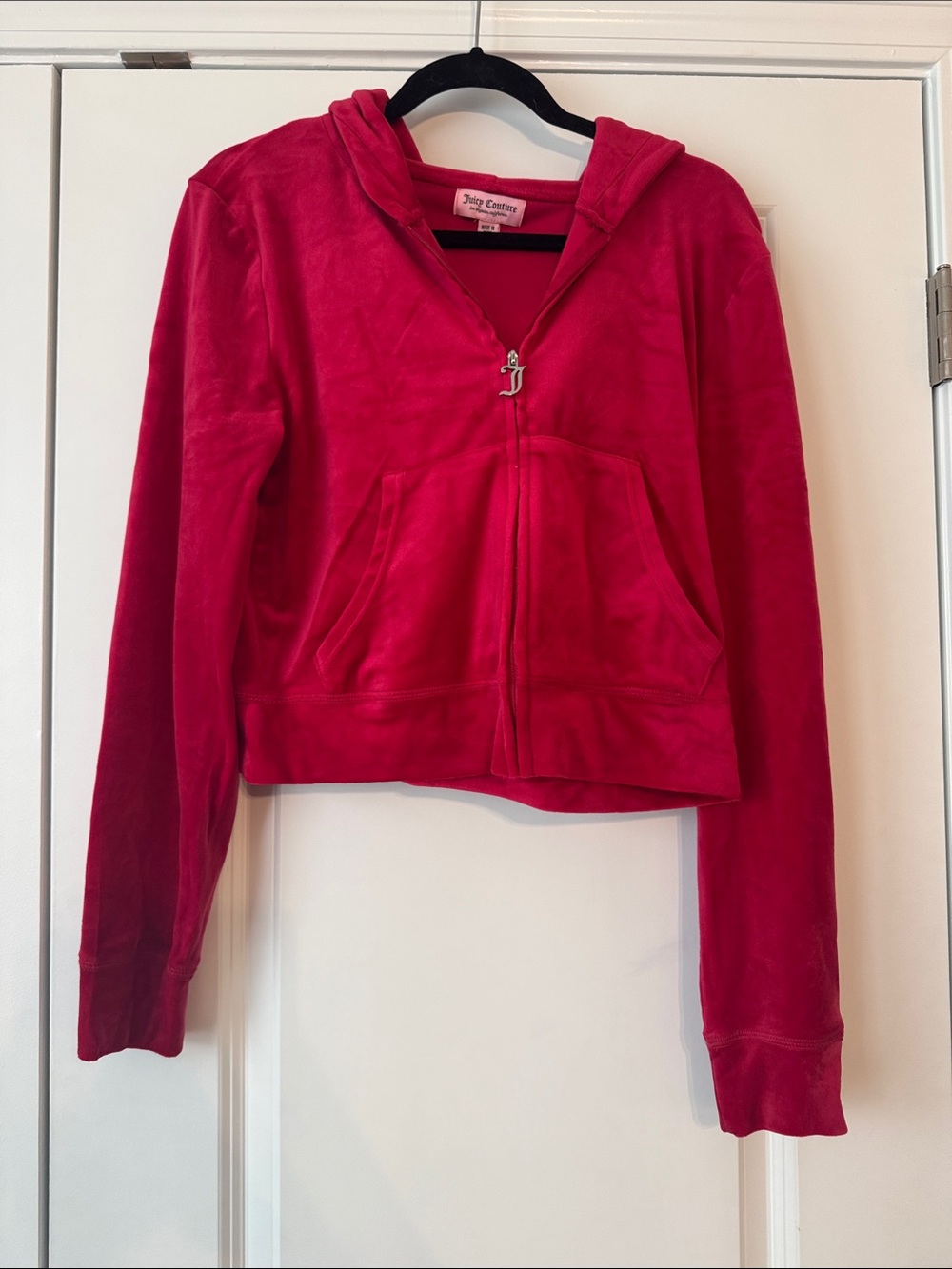 Juicy Couture Fuchsia Velour Zip-Up Hoodie